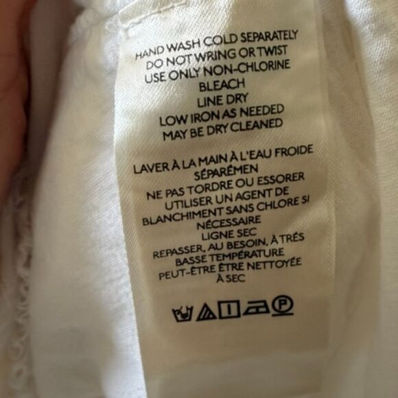 Anthropologie Button Front Mini Dress Lace Boho Women's Long Sleeve Dress Medium - Picture 7 of 8